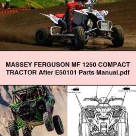MASSEY FERGUSON MF 1250 Compact Tractor After E50101 Parts Manual