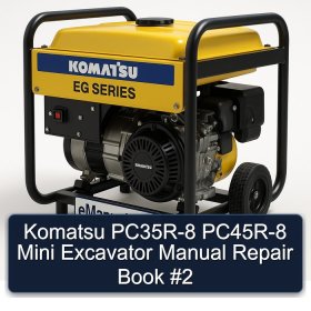 Komatsu PC35R-8 PC45R-8 Mini Excavator Manual Repair Book #2