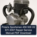 Polaris Sportsman 450 500 X2 EFI 2007 Repair Service Manual PDF Download