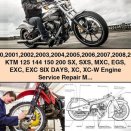 KTM 125, 144, 150, 200 SX, SXS, MXC, EGS, EXC, XC Engine Service Repair Manual 1999-2010