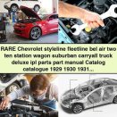 Chevrolet Styleline, Fleetline, Bel Air, Station Wagon, Suburban, Carryall Truck Parts Manual Catalog 1929-1940