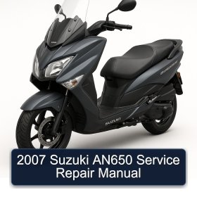 2007 Suzuki AN650 Manual de servicio y reparación