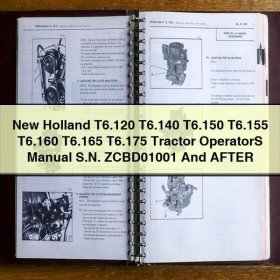 Manual del Operador de Tractores New Holland T6.120 - T6.175 (N.º de serie ZCBD01001 y posteriores)