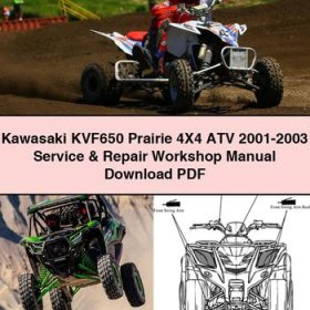 Kawasaki KVF650 Prairie 4X4 ATV 2001-2003 Service & Repair Workshop Manual