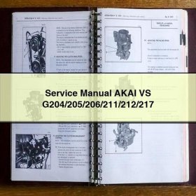 Manual de servicio y reparación AKAI VS G204/205/206/211/212/217