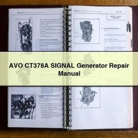 AVO CT378A SIGNAL Generator Repair Manual
