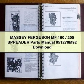MASSEY FERGUSON MF 160/205 SPREADER Parts Manual 651276M92