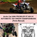 Arctic Cat 2006 PROWLER XT 650 H1 Automatic 4X4 GREEN U2006P2S4BUSG [Parts Manual]
