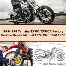 1973-1978 Yamaha TX500 TX500A Factory Manual de servicio y reparación 1974 1975 1976 1977