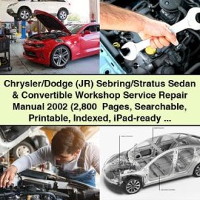 Chrysler/Dodge (JR) Sebring/Stratus Sedan & Convertible Workshop Manual de servicio y reparación 2002 (2 800+ Pages Searchable Indexed iPad-ready)