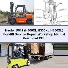 Manual de Servicio y Reparación de Montacargas Hyster D019 (H300XL H330XL H360XL)