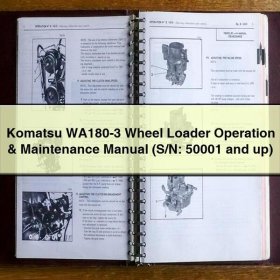 Komatsu Radlader WA180-3 Betrieb & Wartungshandbuch (ab S/N: 50001)