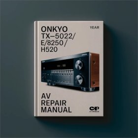 Onkyo TX-SR502/E/8250/HT-R520 AV Receiver Manual de servicio y reparación